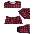 thumbnail image 3 of Conjuntos de pijamas a juego para la familia INSPIRE CHIC, de manga larga y pantalones de búfalo, ropa de dormir navideña de 2 piezas XL roja ["Niños y Niñas"], 3 of 5