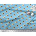 thumbnail image 2 of Soimoi Blue Poly Georgette Fabric Triangle & Eyes Face Fabric Prints By Yard 42 Inch Wide, 2 of 3