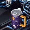 thumbnail image 6 of Modern Halloween 40oz Trek Tumbler– Stainless Steel Insulated Tumbler with Handle and Straw, Large Capacity Travel Cup for Hot & Cold Drinks, 6 of 7