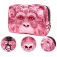 thumbnail image 2 of Makeup Pouch Bag with Zipper, Printed Design - Ideal for Ladies and Girls Travel - Cosmetic Storage Organizer - Zipper Pouch for Makeup Tools - Travel Security Pouch - PVC Material, 2 of 6
