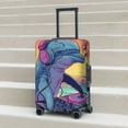 thumbnail image 4 of Cauagu Hip-Hop DJ Dolphin Print Travel Luggage Cover,Travel Dust-proof Suitcase Cover Softside Suitcase Protector for 18-32inch,Not Included Suitcase, 4 of 8