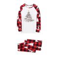 thumbnail image 3 of Odeerbi Christmas Pajamas for Family Holiday Long Sleeve Family Christmas Pajamas Matching Sets Mom Christmas Plaid Printed Blouse Tops + Pants Sleepwear Family Matching PJs Set Red, 3 of 5