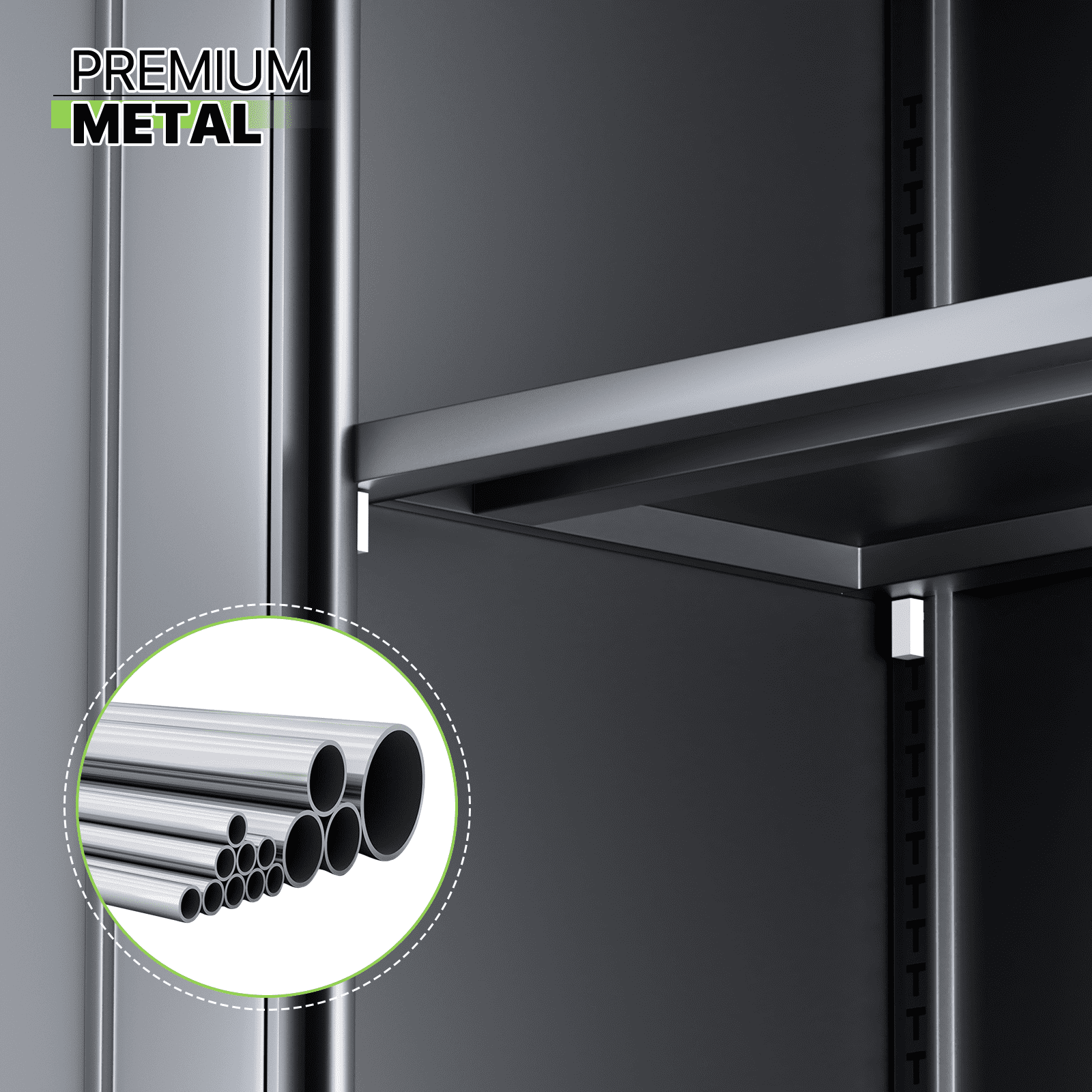 Magshion Metal Cabinet, 36" Tool Steel Locking Cabinet with Doors, Garage Storage Systems Lockable File Cabinet for Home Office Classroom, Grey