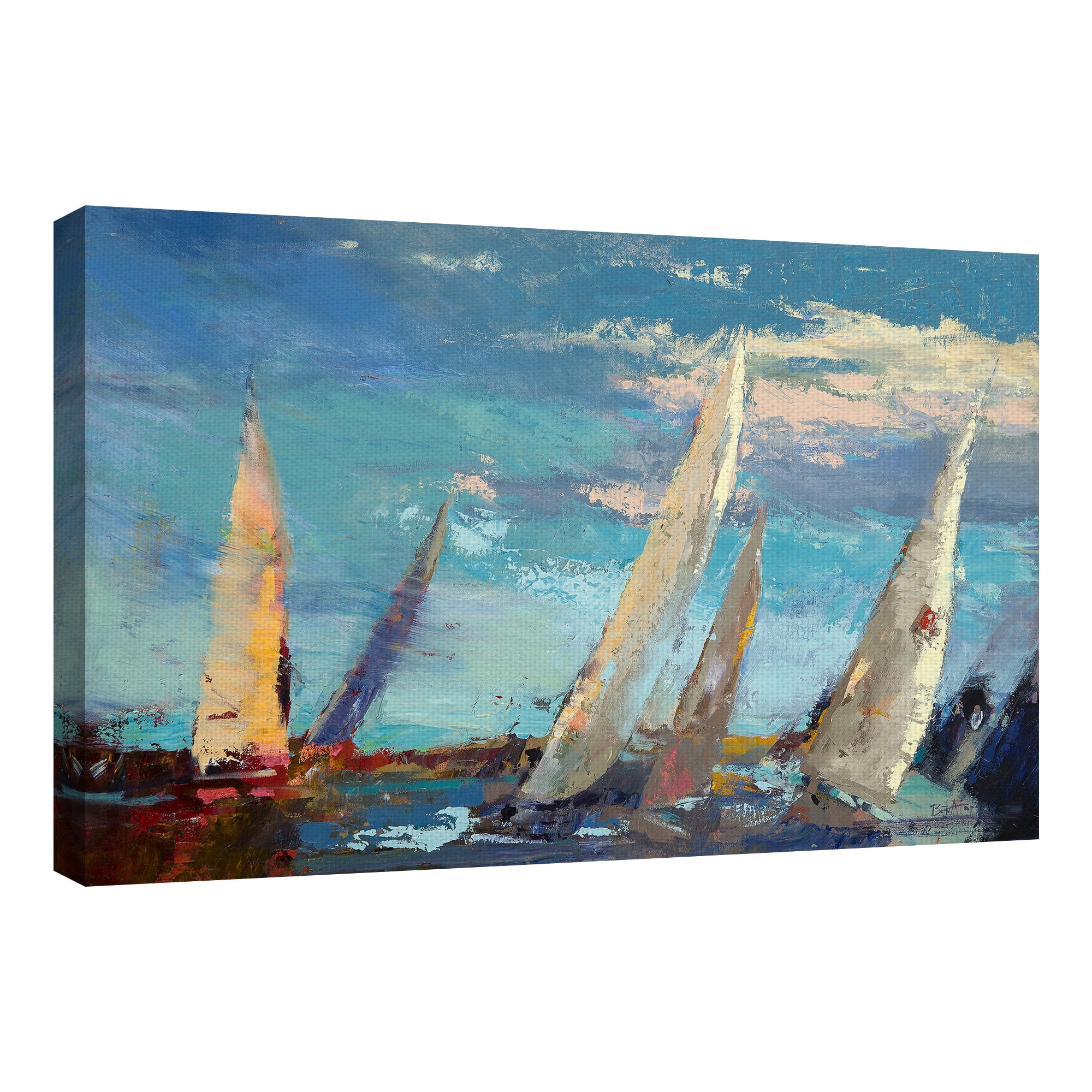 Masterpiece Art Gallery Magnificence Sailboat By Beth Forst Canvas Art Print 24" x 36"