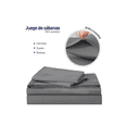 thumbnail image 2 of Juego De Sabanas Individuales 100% Poliéster Microfibra 3 Pz Color Gris Obscuro, 2 of 5