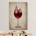 thumbnail image 3 of wall26 Canvas Print Wall Art Retro Vintage Fancy Red Wine Splash Drinks &amp; Cocktails Alcohol Digital Art Modern Art Decorative Bohemian Chic Kitchen/Food for Living Room, Bedroom, Office - 32&quot, 3 of 5