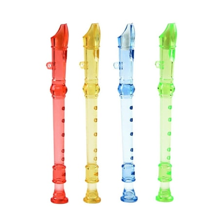 

NUOLUX 4pcs 6-Hole Mini Clarinet Transparent Flute Children Beginner Music Playing Wind Instruments (Random Color)