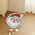 thumbnail image 4 of KOYPTL Christmas Wool Spinning Decoration Doormat-32"x20",Santa Claus Shaped Shower Welcome Mat,Nonslip Absorbent Washable Bathroom Rug for Front Door Bedroom Floor Tub Kitchen Fireplace Hearth, 4 of 6
