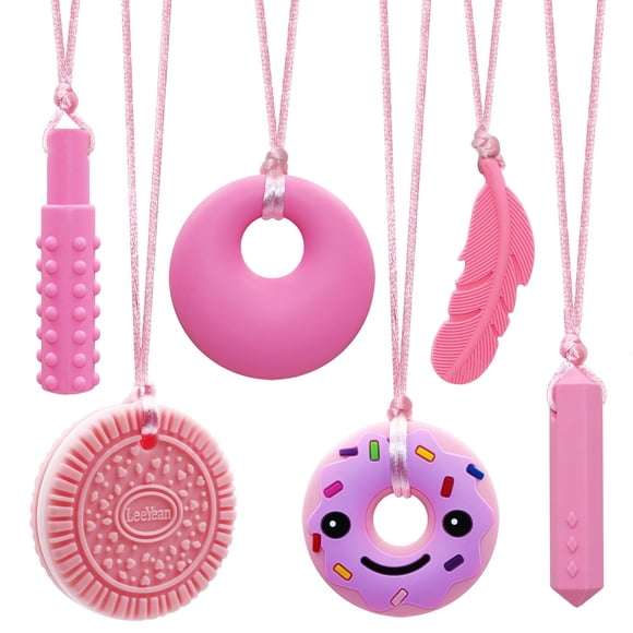 Collares masticables de silicona LeEyean para niños sensoriales, autismo y TDAH