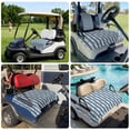 thumbnail image 6 of Golf Cart Seat Covers for 2 Seater, Navy Blue Anchor Nautical Soft Microfiber Cart Seat Towel Blanket, Blue Coastal Ocean Absorbent Breathable Non Slip Bench Seats Protector for Golf Course 51"x31", 6 of 9