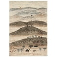thumbnail image 2 of Safavieh Gabbeh Christopher Striped Area Rug, Cream/Olive, 5'3" x 7'6", 2 of 11