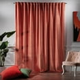 thumbnail image 3 of 3S Brother's Extra Long Solid Luxury Matte Velvet Soft Curtain Coral Single Panel Hanging Back Tap & Rod Pocket Home Décor 5-25 Feet Custom Made Curtains -Made in Turkey Each(52"x95"), 3 of 7