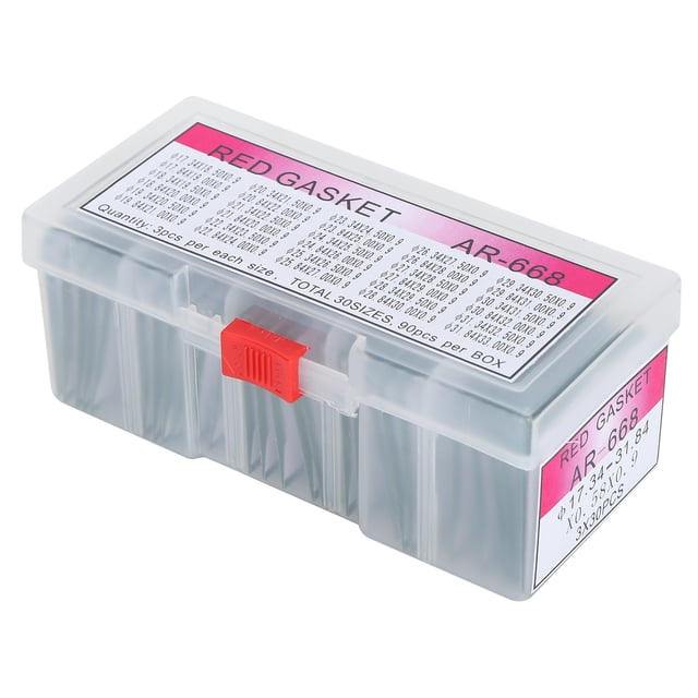 90 Pcs AR-668 Waterproof O Watch Back Rubber Gasket Set, O- Replacement Watch Accessories Washers Set, Repair Tool Kit For Watch Repair And DIY Watchmaker