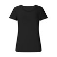 thumbnail image 4 of hotojiny Womens Short Sleeve T Shirts Casual Slim Solid Square Neck Going out Tops Summer Cute Clothes Basics Tees, 4 of 6
