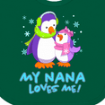 thumbnail image 4 of Inktastic My Nana Loves Me Cute Penguins Girls Baby Bib, 4 of 4