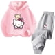 thumbnail image 4 of Conjunto de sudadera y pantalón de chándal de Hello Kitty para niños y niñas, conjunto de dos piezas de moda para niños de 3 a 14 años, 4 of 5
