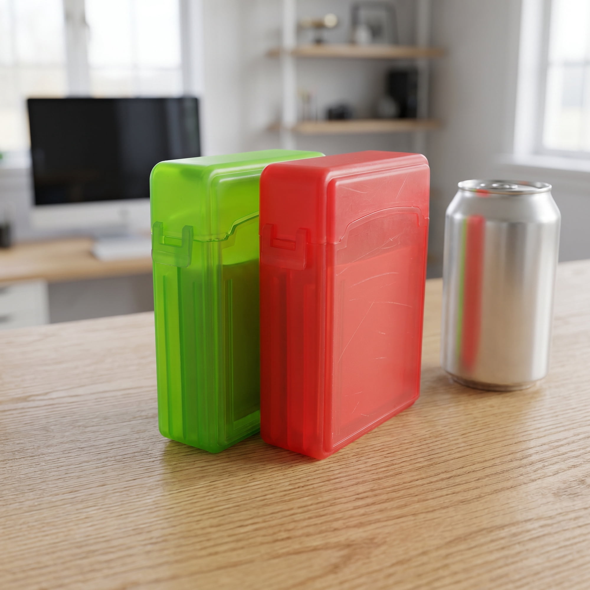 HONMEET 2-Pack Shockproof External Hard Drive Enclosures with Double Layer , Design, Assorted Colors for Secure Storage