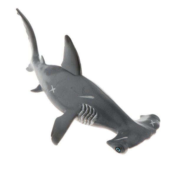 pitrice Realistic Static Ocean Animal Animal Toys for Kids Model Toy Kids Realistic Sea Animal Gift Animal Toys Ocean Hammerhead Sharks Gray