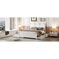 thumbnail image 6 of Queen Size Platform Bed In White With Twin Xl Trundle And 2 Spacious Storage Drawers - Maximize Bedroom Space Generous Underwear Enhance Your Lingerie, 6 of 7