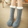 thumbnail image 1 of One Size Calcetines de invierno para mujer, calcetín de algodón suave y cálido, zapatos antideslizantes para el hogar, regalo de Navidad, calcetín tejido para dormir en el suelo d, 1 of 5