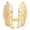 Gold, variant on 18K-Plated Stainless Steel Wing Fashion Womens Polished Open Ring Gold Adjustable R214