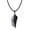 Leather cord, variant on COAI Stainless Steel Wolf Tooth Amulet Obsidian Stone Pendant Necklace