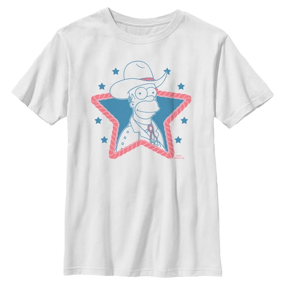 Boys The Simpsons Western Cowboy Homer T Shirt