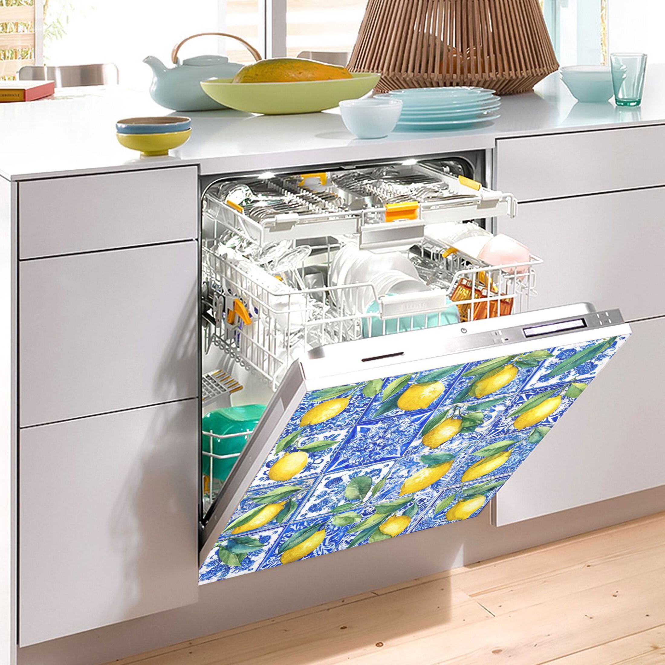 IAUYY Magnetic decorative sticker - 23x26 Inch PVC Refrigerator Decorative Cover, Removable DIY Art for Kitchen Appliances Gorgeous