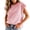 Pink, variant on T Shirts for Women 2026 Summer Short Sleeve Sweater Plain Casual Loose Cap Sleeve Crewneck Knitted Tshirt Blouse