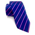 thumbnail image 3 of Scott Allan Mens Navy Blue and Pink Tie | Standard Size Necktie 3.3"in at Point  | Blue & Pink Ties, 3 of 7