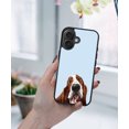thumbnail image 5 of WIRESTER Shockproof Soft Rubber Cover Case for Apple iPhone 16 Plus 6.7" 2024, Basset Hound Dog On Light Blue Background, 5 of 5