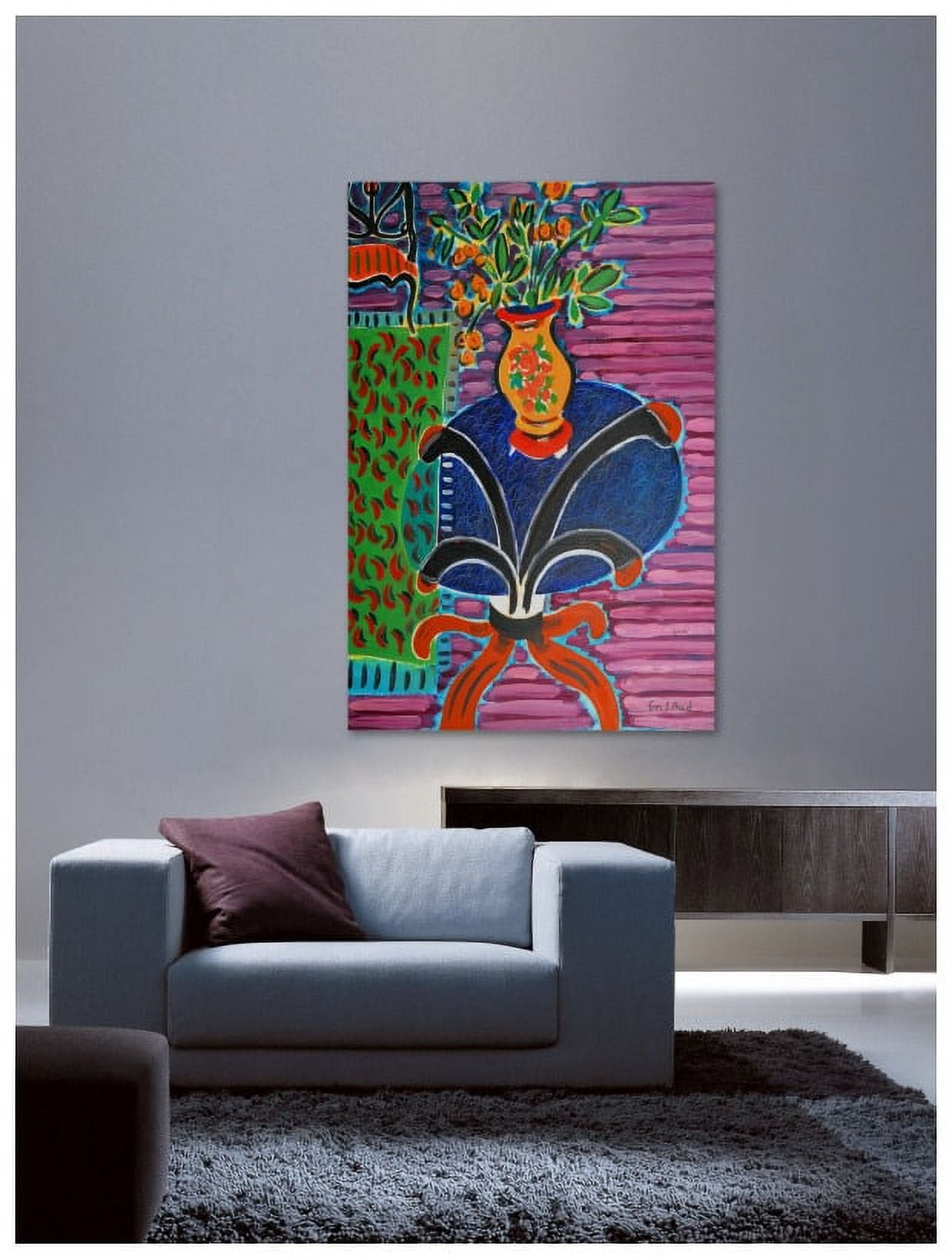 Marmont Hill "Bouquet on Glass Table" by Wayne Ensrud Painting Print on Canvas