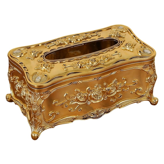Home Accessory Tissue Box Embossed Designs Plastic Finish Easy Open Lid for Efficient Space Enhancement