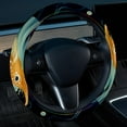 thumbnail image 2 of Sea Slug 14.5 Inch Printing PVC Leather Steering Wheel Cover Car Wheel Covers Auto Accessories, 2 of 6