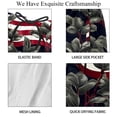 thumbnail image 4 of luoweisi Men's Beach Shorts Quick Dry Swim Trunks with Mesh Lining American Flag and Plants XL, 4 of 5