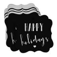 thumbnail image 3 of Inkdotpot Pack Of 100 Real Silver Foil Bracket Shape Paper Tags Happy Holiday Favor Hang Tags, 3 of 6