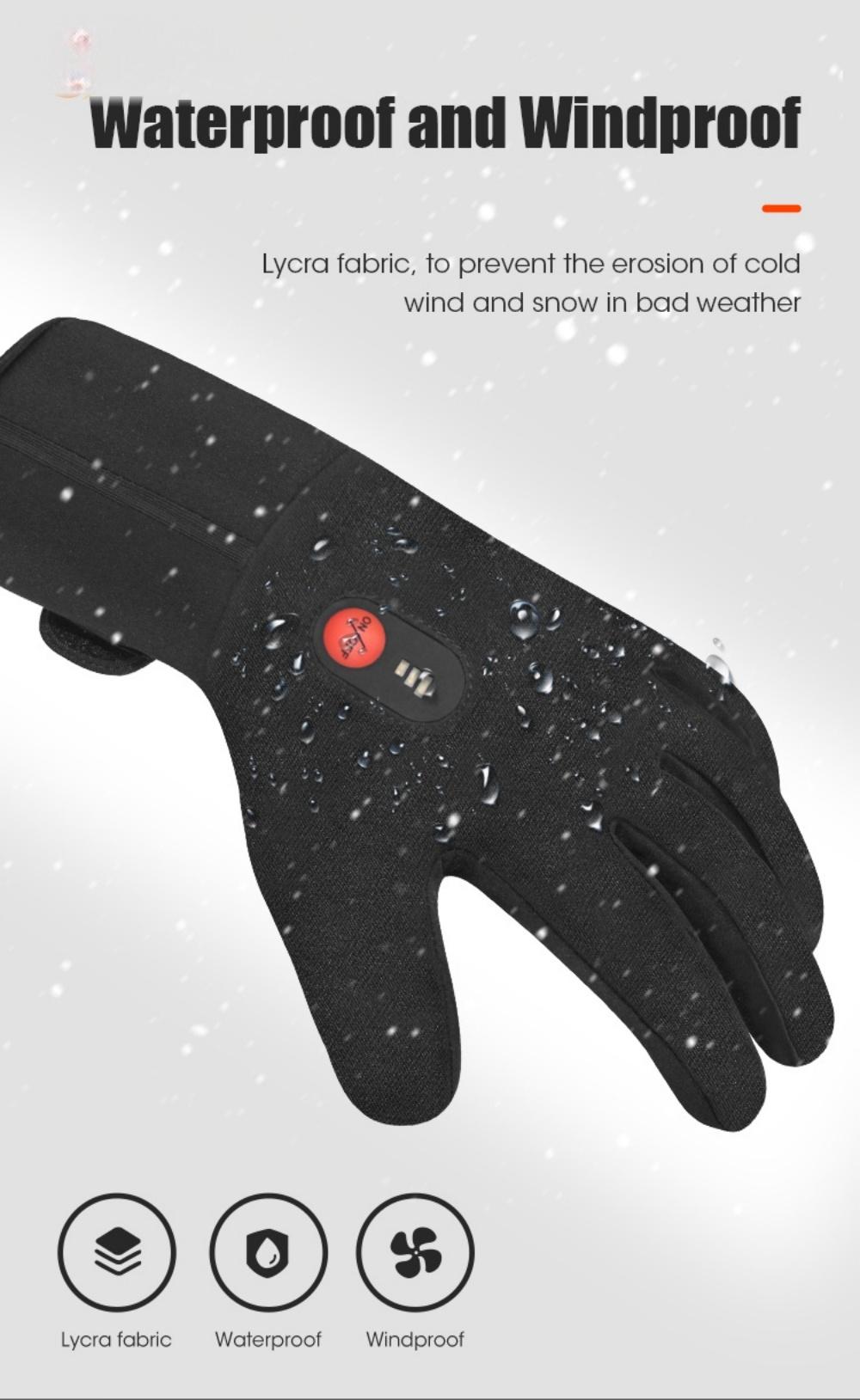 SNOW DEER Heated Gloves for Men Women, Touchscreen, Waterproof, Outdoor & Indoor Hand Warmers for Climbing,Motorcycling,Skiing