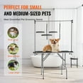thumbnail image 6 of VEVOR Pet Grooming Table Two Arms with Clamp, 46'' Dog Grooming Station, Foldable Pets Grooming Stand for Medium and Small Dogs, Free No Sit Haunch Holder with Grooming Loop, Bearing 330lbs, 6 of 9