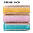 thumbnail image 3 of Juego De Toallas De Baño - Juego De Toallas De Rayas De Algodón De Toalla De Mano De 3 Piezas, Juegos De Toallas Absorbentes para Adultos,Red+Green+Yellow, 3 of 5