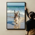 thumbnail image 6 of Funny Dog on Beach Canvas Wall Art, Miniature Schnauzer Dog Picture Ocean Artwork for Bathroom Bedroom Living Room, Art Decor 8x12 Inches, 6 of 6