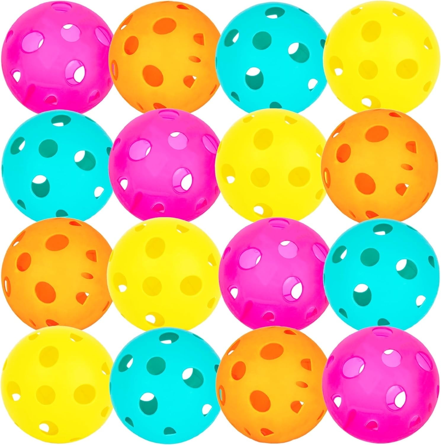 HIOQLI 40 Holes Pickleball Balls, USAPA Approved Yellow Pickleball...