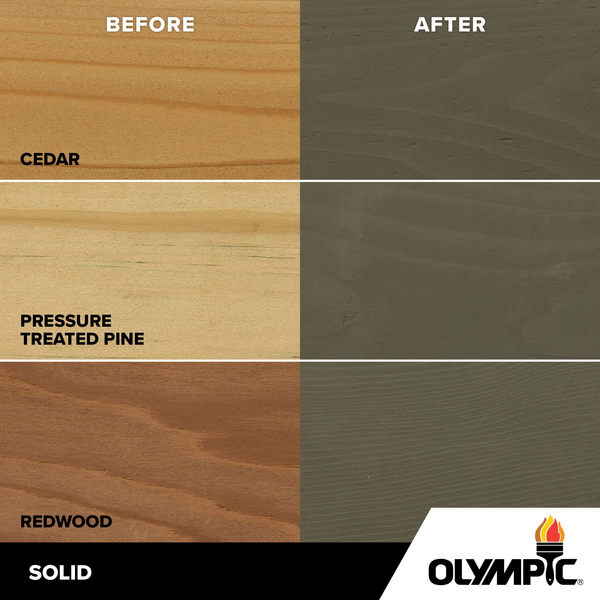 Olympic Elite 5 Gallons SC-1059 Pewter Solid Advanced Exterior Stain and Sealer in One