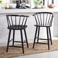 thumbnail image 4 of SAFAVIEH Blanchard Round Mid Back Counter Stool, Black, 4 of 14