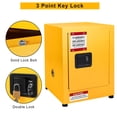 thumbnail image 4 of GloryStar Explosion Proof Flammable Safety Cabinet, Measures 17 by 17 by 22 Inches, Features Adjustable Shelf, Designed for Secure Storage in Commercial, Industrial, or Home Use, 4 of 7