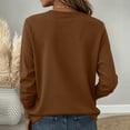 thumbnail image 4 of Hurxie Women Tops Long Sleeve Blouses Dressy Casual Crewneck Pleated Tunic Shirts Loose Fashion Clothes, 4 of 5