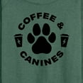thumbnail image 3 of Instant Message - Coffee And Canines - Women's Lightweight French Terry Long Sleeve Shirt, 3 of 6