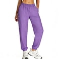 thumbnail image 2 of Fabrcox Women's Scrub Pants - Lightweight Stretch Jogger Style Medical Trousers with Pockets, Elastic Waistband for Nurses and Workers ,Purple S, 2 of 7