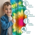 thumbnail image 3 of Blackout Kids Curtains,Colorful Tie Dye Blossom Pattern Childrens Insulated Curtains Set Of 2,Bedroom Essentials,Toddler Room Decor 42"x84", 3 of 5