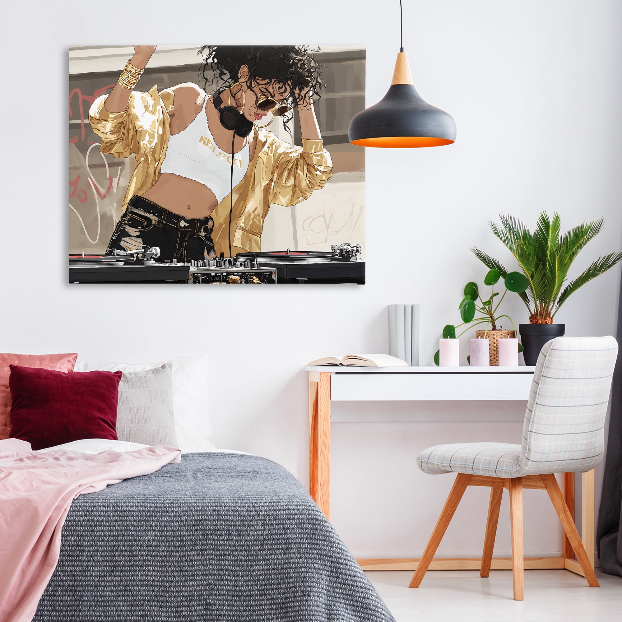 Stupell Industries Gold Accented DJ Canvas Wall Art, design by Franklyn Gregory