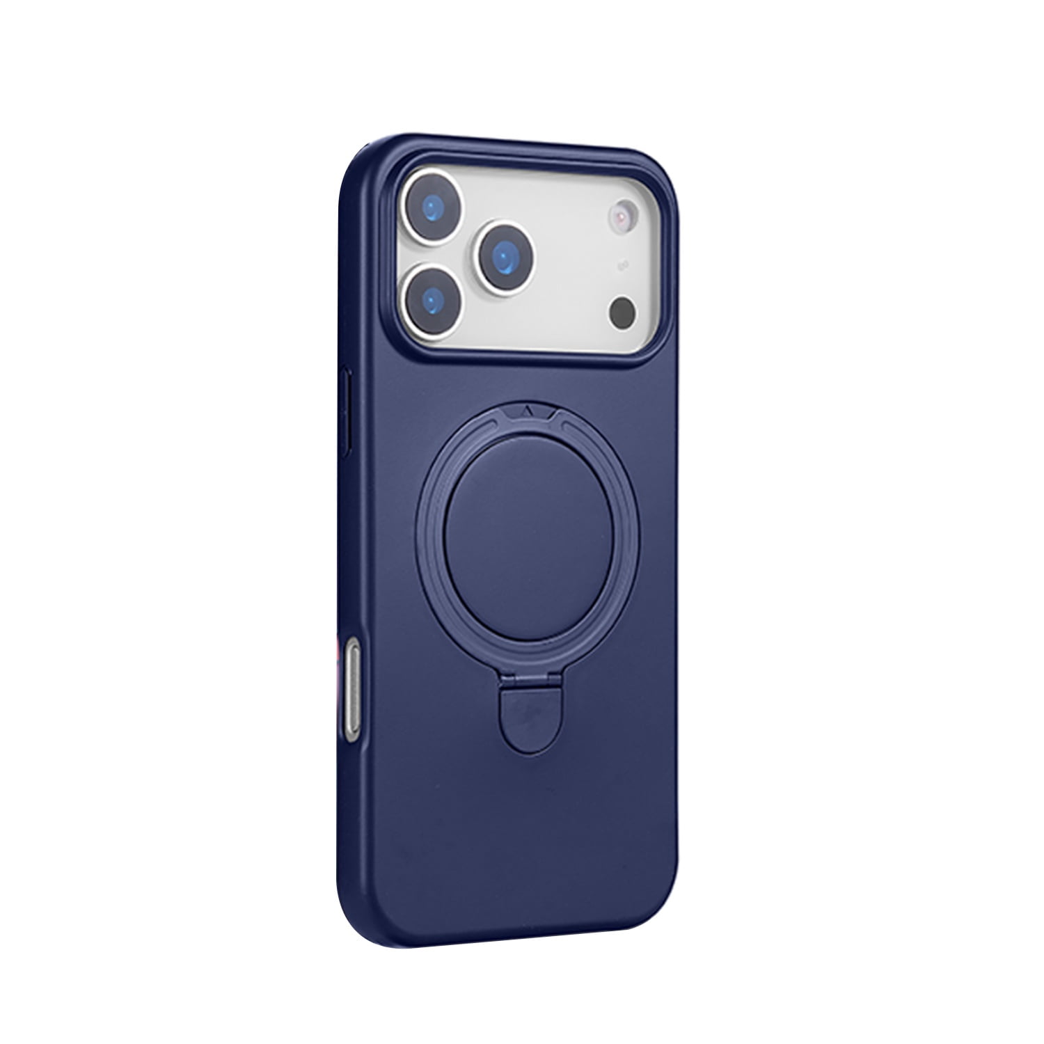 Durable Silicone Stand Case with Magsafe for iPhone 17 Pro - Dark Blue